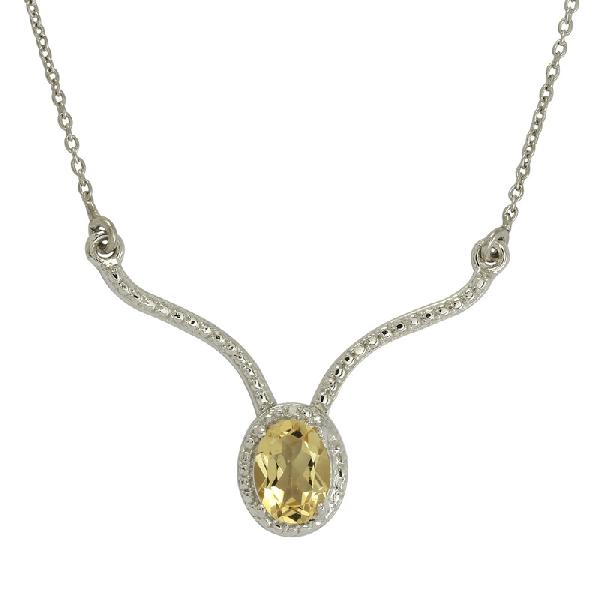 Citrine Gemstone 925 Sterling Silver Party Necklace