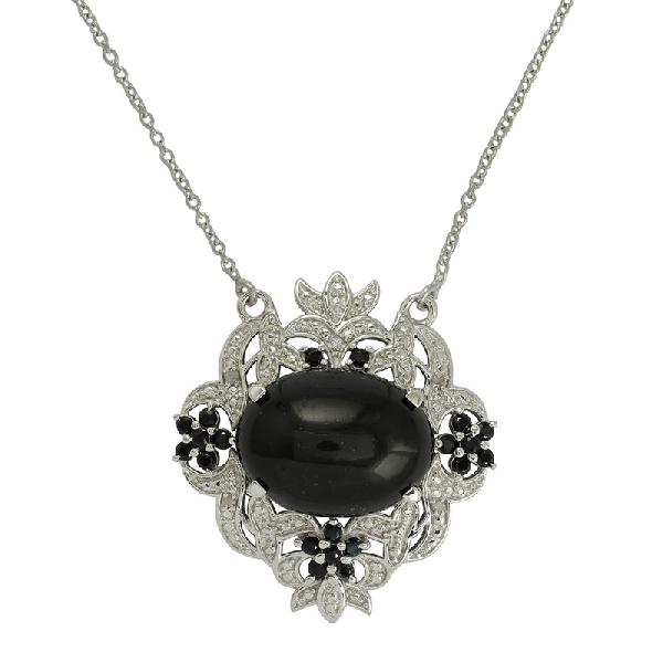 Designer Multi Gemstone 925 Silver Wedding Necklace