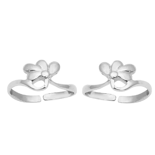 Flower Looking 925 Silver Toe Ring