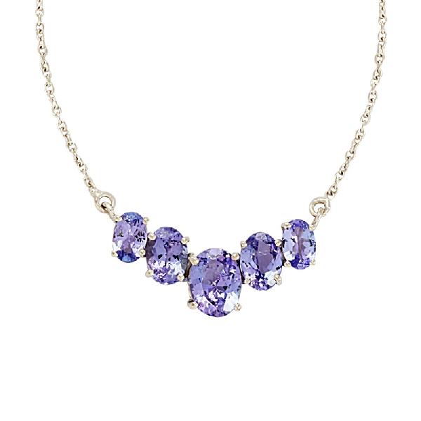 Genuine Tanzanite Gemstone 925 Silver Jewelry Necklace