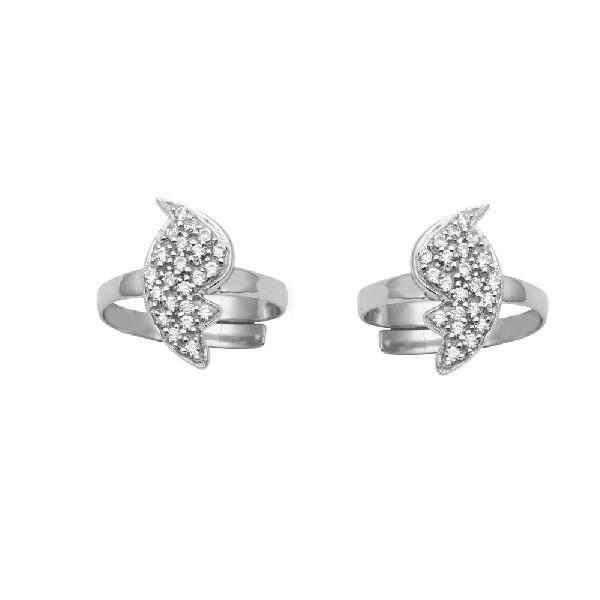 New Stylish 925 Silver CZ Toe Ring