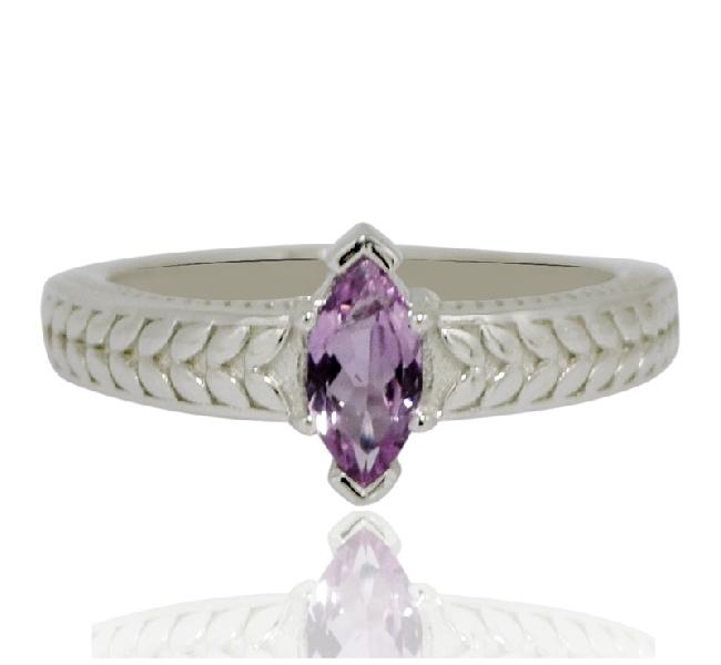 Party Wear Pink Tourmaline 925 Silver Ring