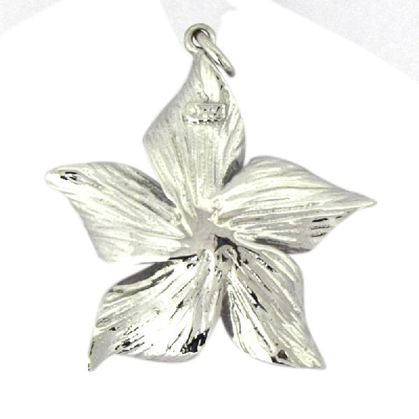 Plain 925 Silver Flower Pendant