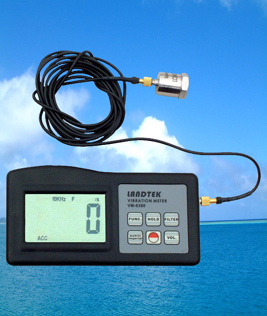 Digital Vibration Meter Vibrometer Gauge 0.01~400mm/s 10Hz~10kHz LANDTEK VM-6360 