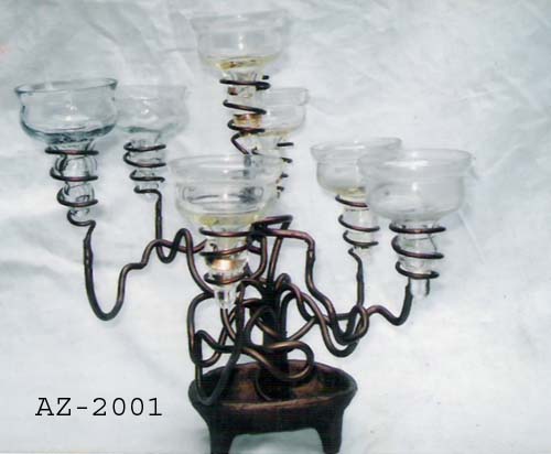 Candle Stand Iron with 6 Glass