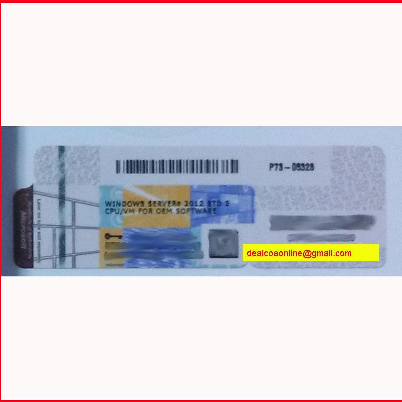 Windows Server 2012 Coa Label Oem Key Coa Sticker Coa License