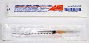 Terumo Ss01t2516 Syringe Tb 1cc 25gx5/8in Remov Needle