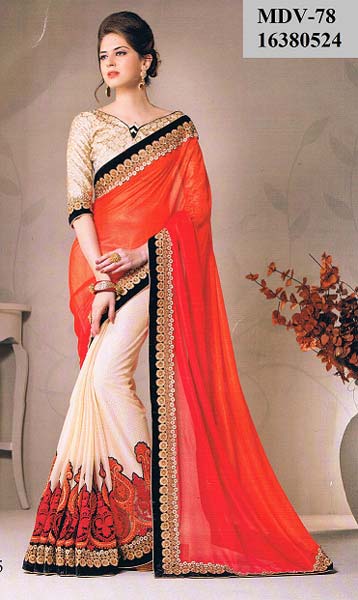 Designer Fancy Partywear Exclusive Saree, Gender : Female