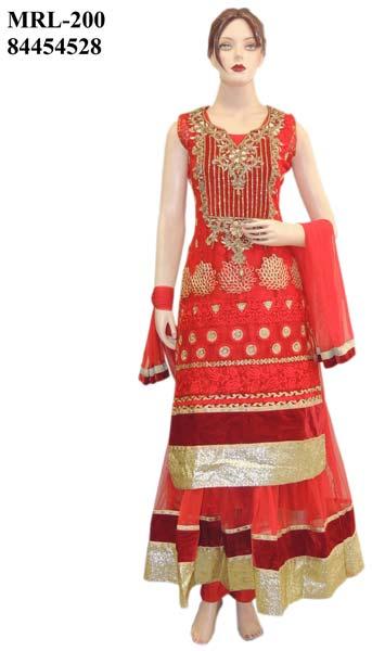 Exclusive Heavy Fancy Designer Red Long Length Anarkali Suit
