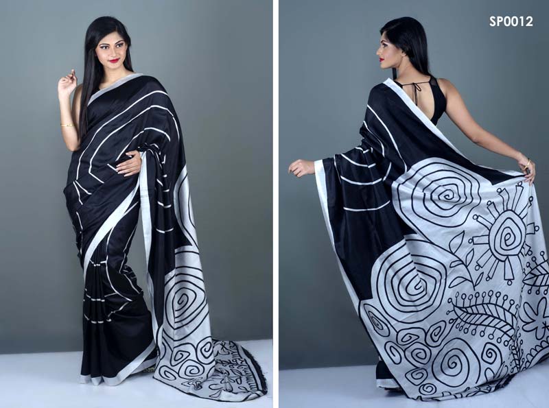 Hand Painted Silk Saree, Gender : Ladies