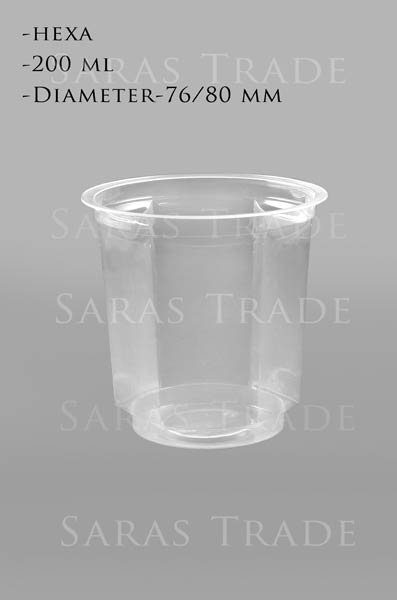 Hexa Plastic Disposable Glass