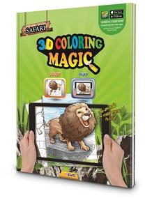 Safari 3D Magic Coloring Book