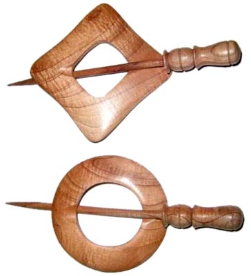 Wooden Shawl Pins
