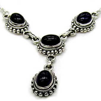 Sterling Silver Gemstone Necklace BMJ52