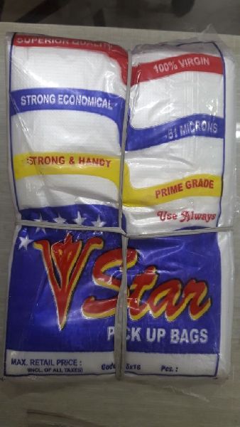 V Star Plastic Pick Up Bags, Pattern : Printed