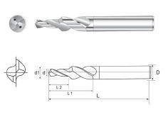 2 Flute Solid Carbide Step Drills With Coolant Holes