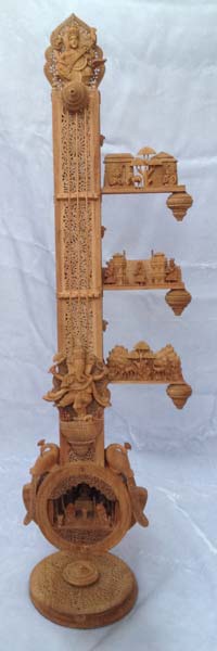 Sandalwood Miniature Carving Sitar