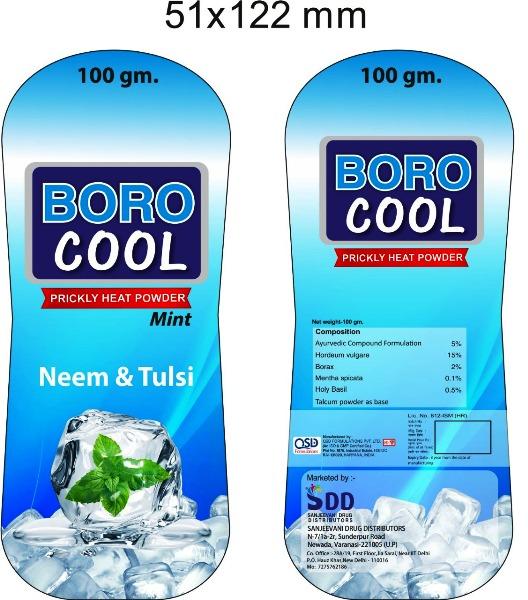 Boro Kool Talcum Powder, Packaging Size : 100gm