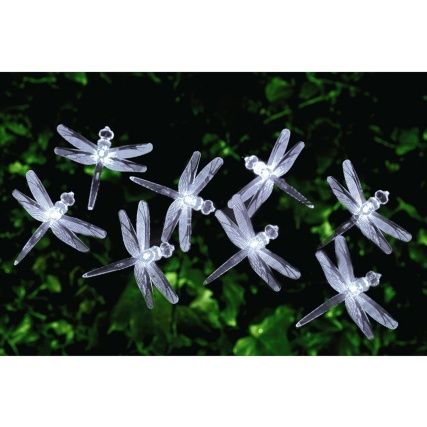 24 Solar LED Dragonfly String Lights