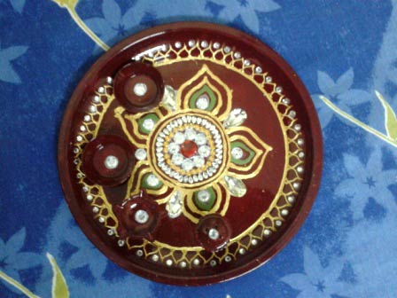Pooja and Tilak Thali Pattern 10