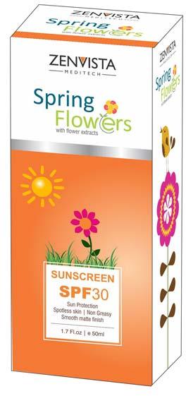 Spring Flowers Sunscreen Lotion