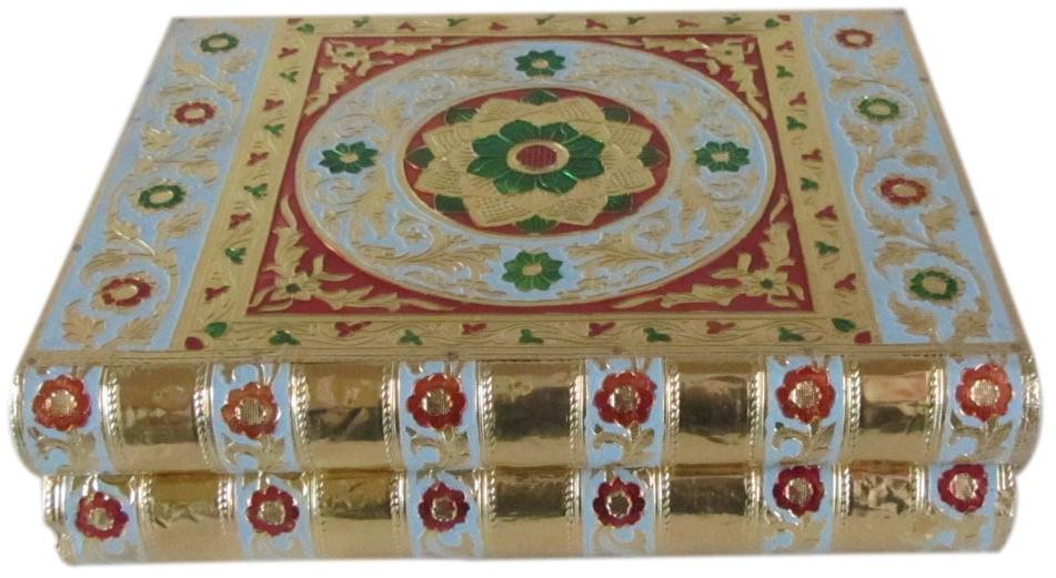 Golden Minakari Jewellery Boxes
