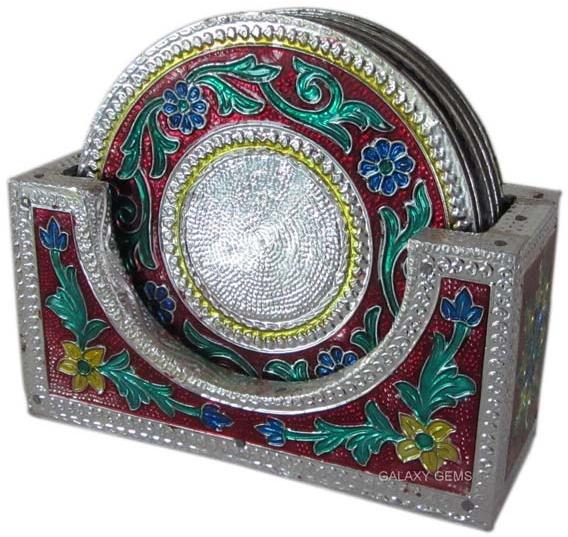 Tea Coaster Meenakari Handicrafts