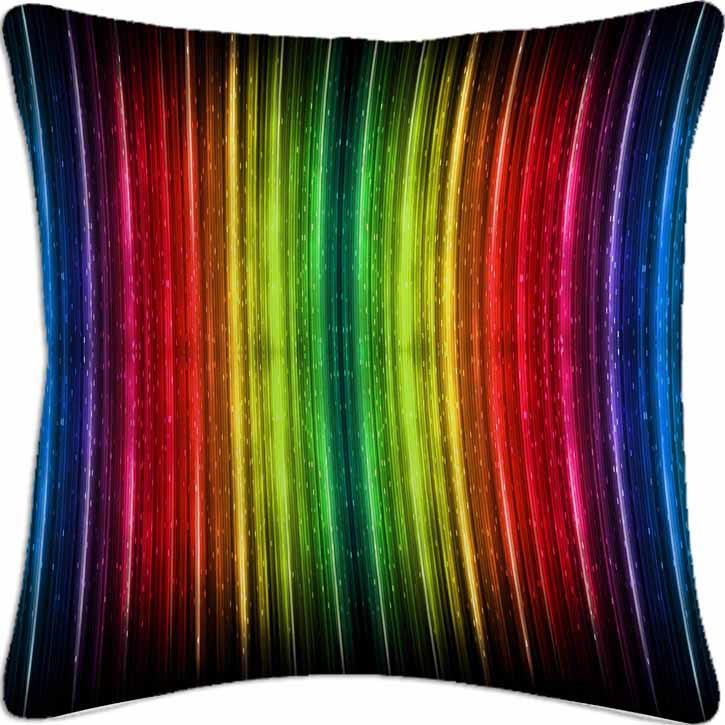 Color Rainbow Polyester Cushion