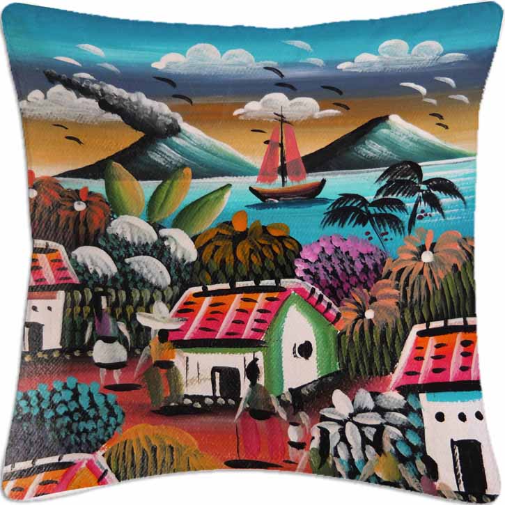 Villagers Evening Cushion Cover