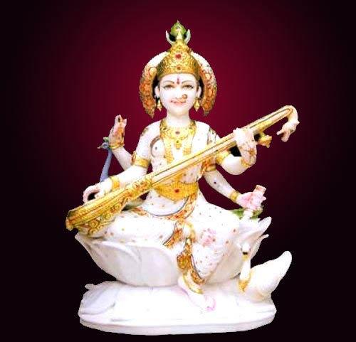 Marble Saraswati Maa Statue