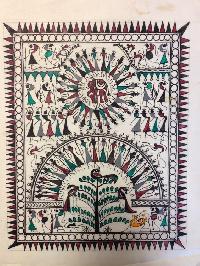 tribal silk paintings