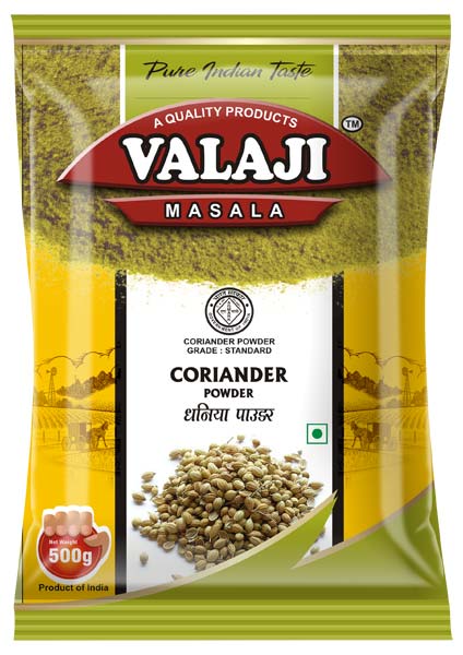 Valaji Coriander Powder, Packaging Type : Plastic Pouch