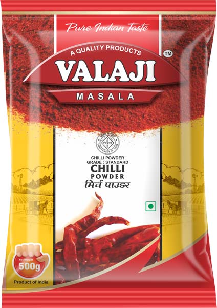 Valaji Red Chilli Powder, Packaging Type : Plastic Packet
