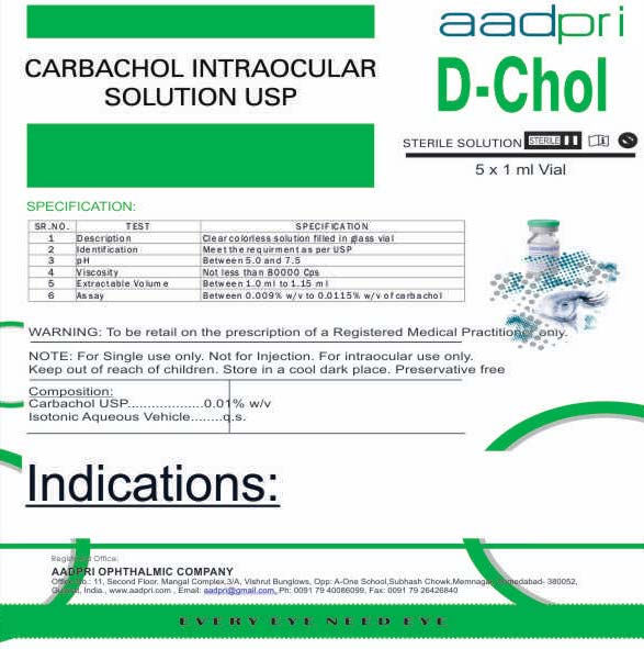 Carbachol Intraocular Solution