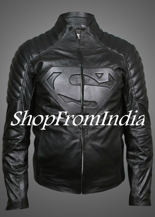 Superman Black Leather Jacket Manufacturer Exporters From Mumbai India Id 791831