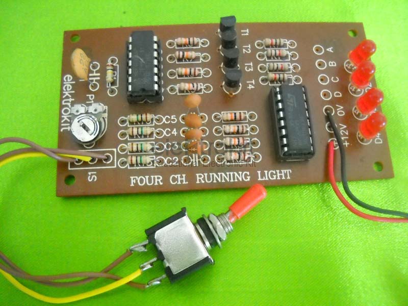 Four Channel LED Running Light Circuit