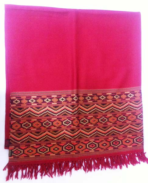 Shawl Wool Five Patti Traditional Bodh Design