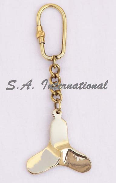 Nautical Brass Fan Key Chain