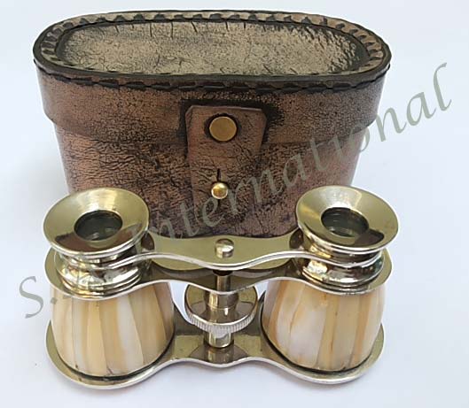 Shell Binocular with Leather Case