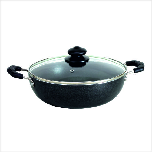 Nandi Kadai With Glass Lid, for Cooking, Home, Restaurant, Handle Length : 7inch, 8inch