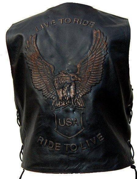 Leather Eagle Vest
