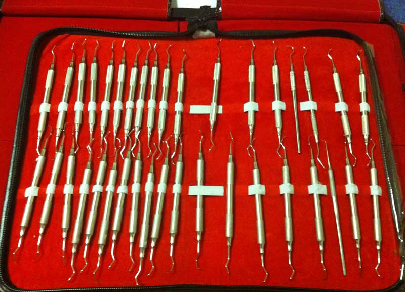 Dental descaler Curettes set of 6 , dental surgical instruments 38 in photo