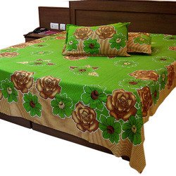 Luxury Green Print Bedsheets