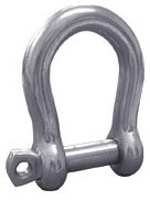Stainless Steel European Type Large Bow Shackle Screw Pin Type