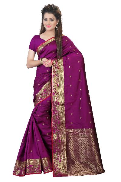 Stutti Fashion LOVELY PURE SILK SAREE, Color : PINK