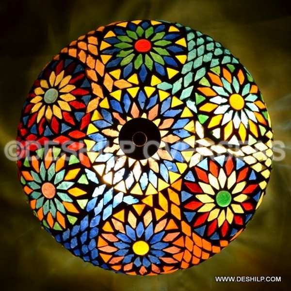 Glass Mosaic Ceiling Lights Manufacturer Exporters From