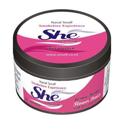 25 Gm She Jasmine Menthol Non Herbal Snuff