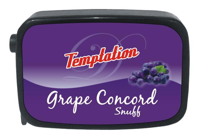 9 gm Temptation Grape Concord Non Herbal Snuff