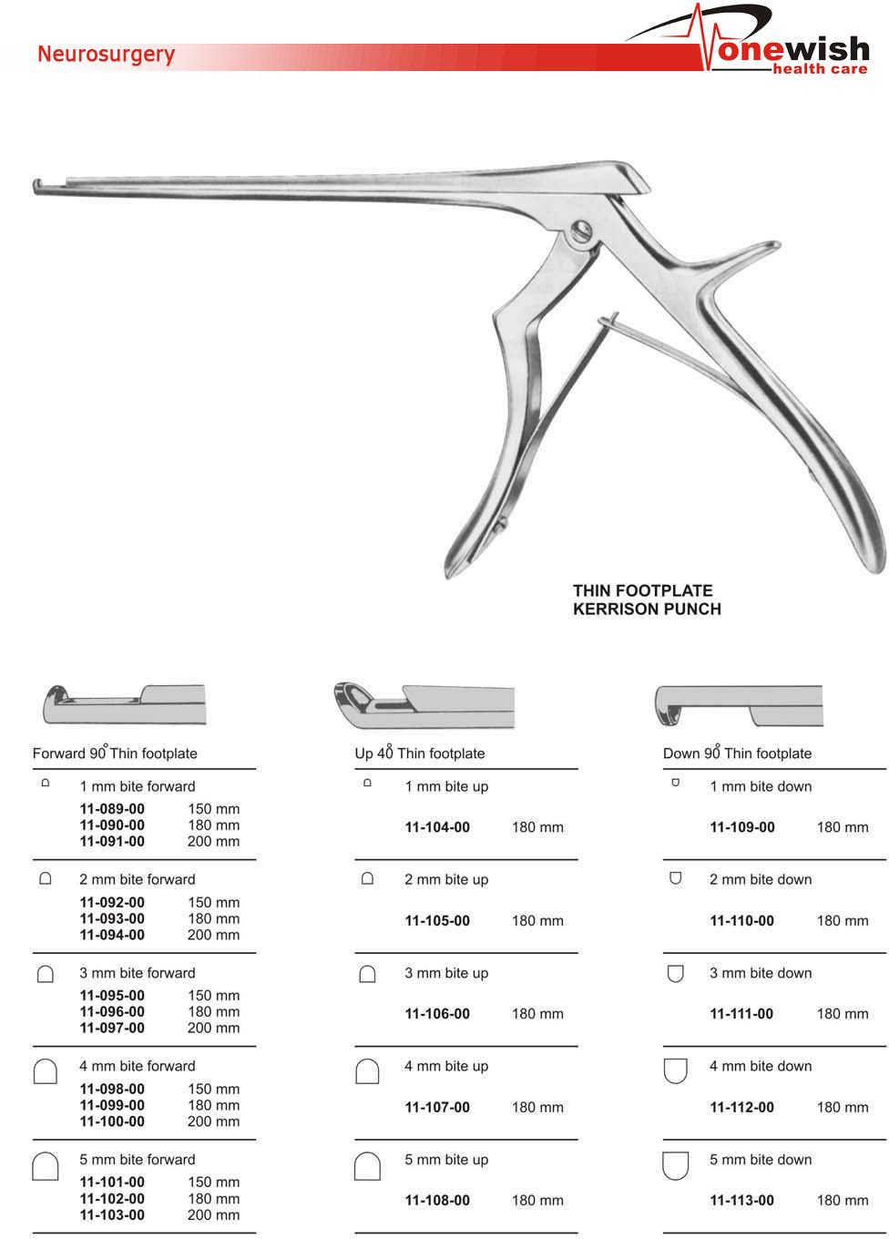 Thin Footplate Kerrison Punch