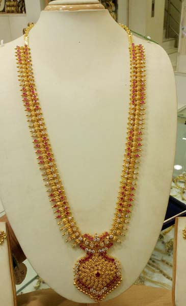 gold plated imitation long necklace